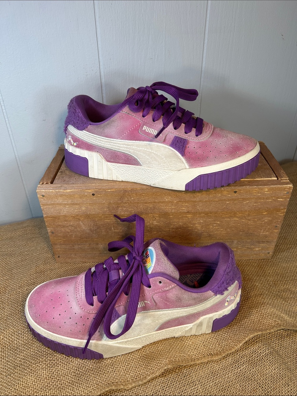 Puma x Squishmallow Cali Lola in pink and purple tie dye design Low-Top Sneakers